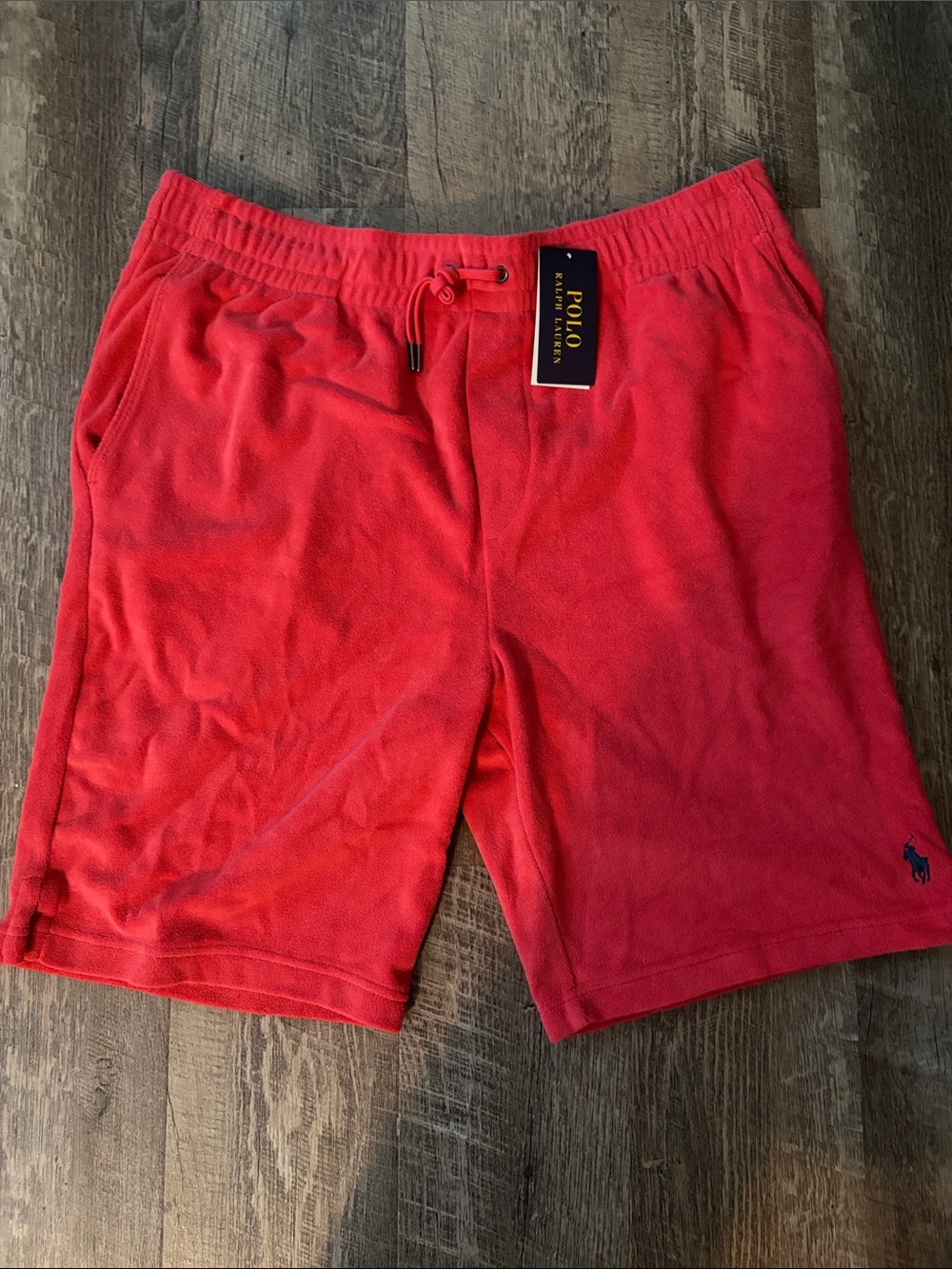 Polo by Ralph Lauren Men’s Red Terry Drawstring Shorts